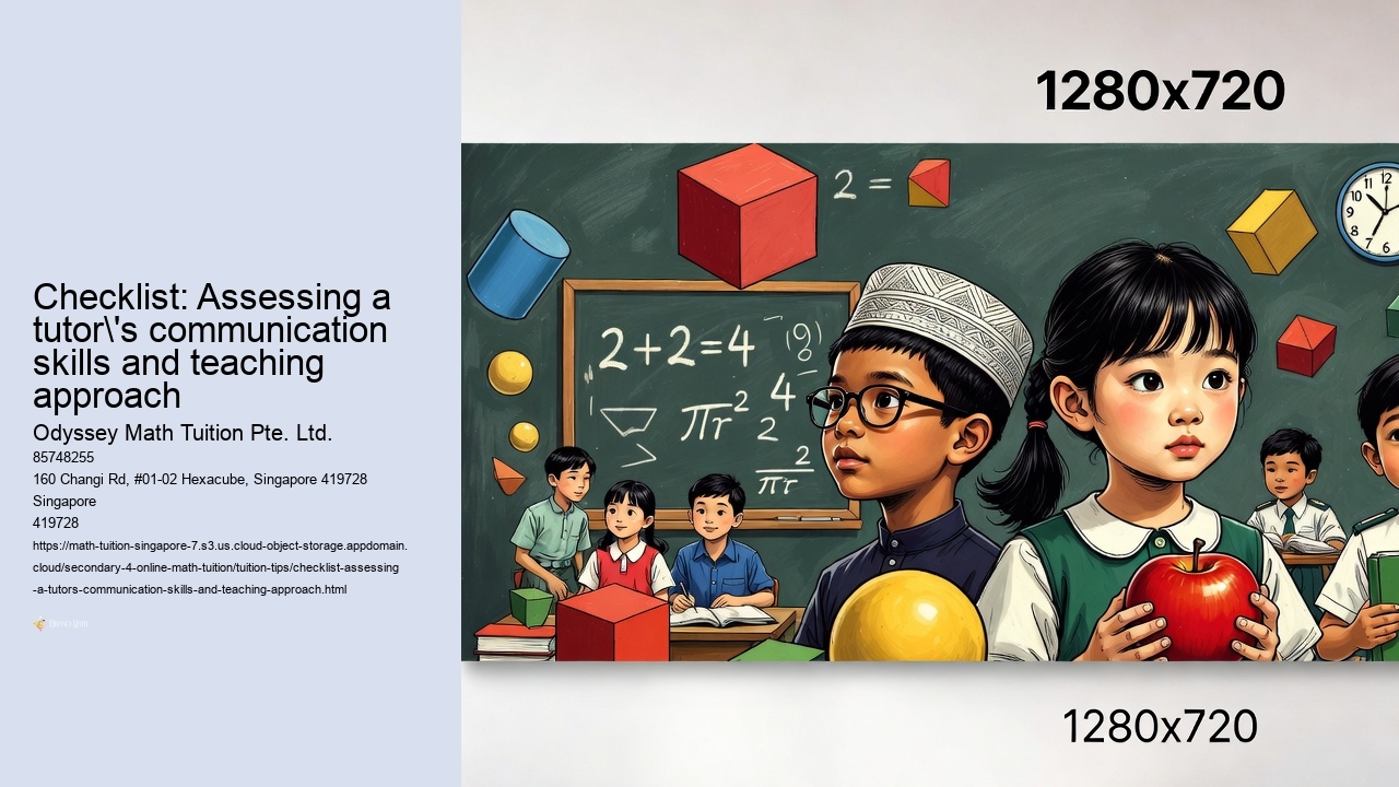 Checklist: Assessing a tutor's communication skills and teaching approach