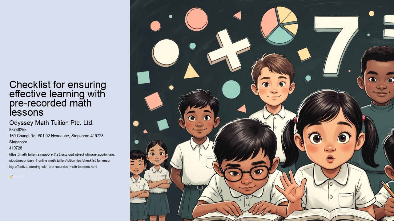 Checklist for ensuring effective learning with pre-recorded math lessons